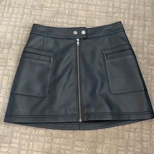 Free People Faux Leather Skirt